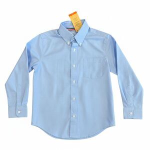 NWT French Toast School Wear Blue Long Sleeve Button Up Shirt Size 8